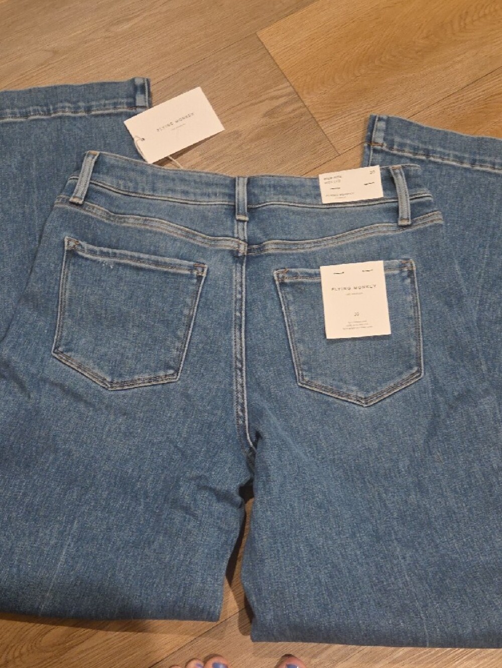 Flying Monkey Wide-Leg Jeans in Medium Blue Wash - Picture 8 of 8